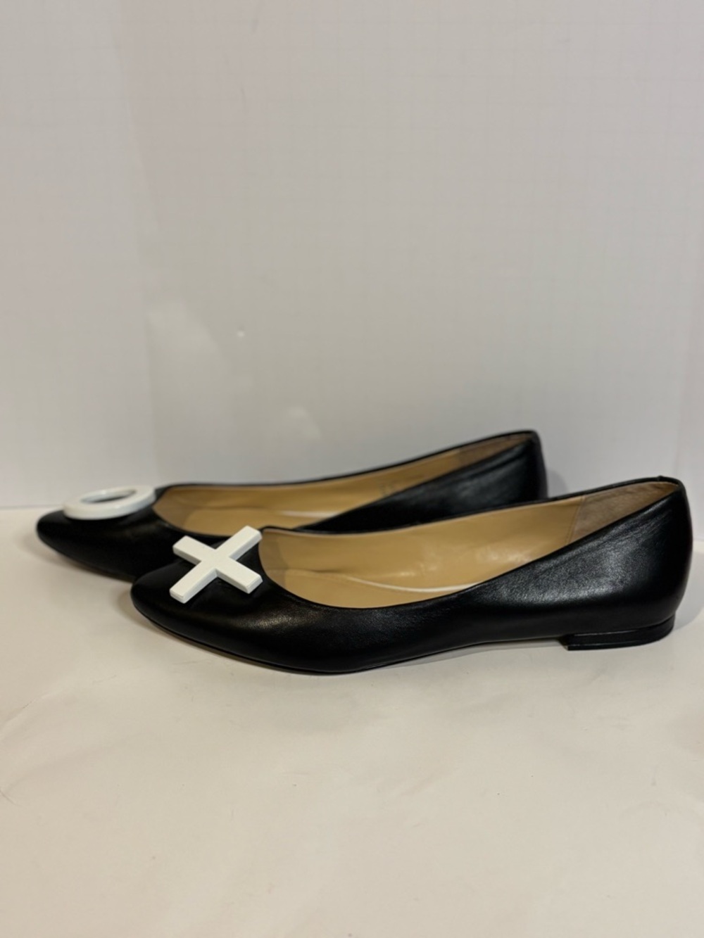 Katy Perry Collections Black Flats with XO Accent